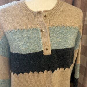 Aspen 3 Button Sweater by hem & thread sz L